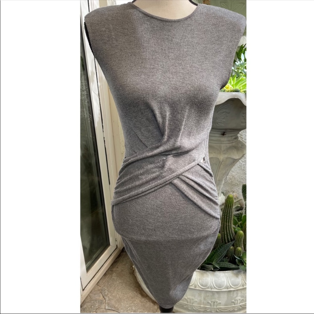 Vintage Ted Baker Wool Blend Gray Dress US 0-2/ 1